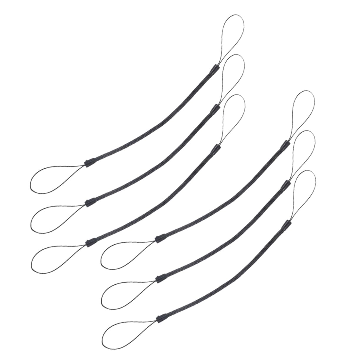 WOONEKY 6pcs Stylus Pen Lanyard for Mobile Phone Elastic Retractable Cord Pen Loop for Lanyard