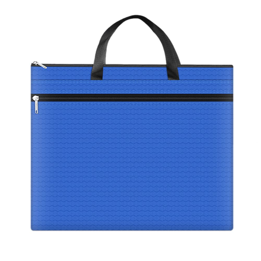 NALEINING Oxford Cloth Document Bag, Zipper Design, Waterproof, A3 Sketch Drawing Portable Storage Bag, 17.5" X 13.4" (02 Blue)