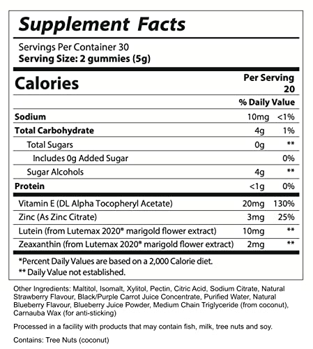 Kalavita Eye Health Bling + Hair Skin & Nails Bundle Sugar Free Gummy Vitamins | Lutein & Zeaxanthin, Biotin, Vitamin A, C, E, B5, And D #TOP5