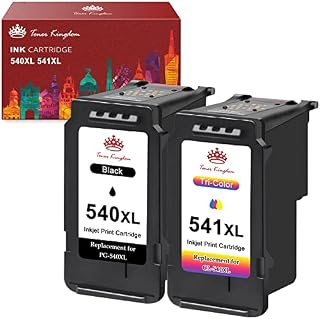 Toner Kingdom PG-540XL CL-541XL Remanufactured Ink Cartridges Compatible for Canon 540 541 for Canon PIXMA MG4250 MG3650 MG3550 MG3250 MG3150 MG2250 MX535 MX475 TS5150 TS5151 (1 Black, 1 Tri-color)