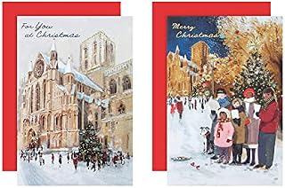 Hallmark Charity Christmas Cards - Pack of 12 in 2 York Minster Scenic Designs