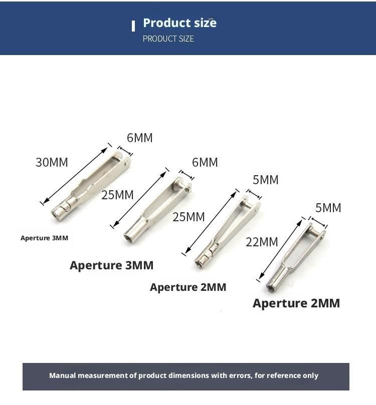 Set of 4 M2/M3 Metal Link Rod Iron Clamps for 2mm/3mm Servo Link Rods, Positioning and Steering Clamps(M2*L22mm)