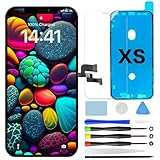 GOLDWANGWANG Display für iPhone XS Bildschirm, 5,8" Touchscreen LCD Digitizer, Komplettset mit Kostenlosem Werkzeug und Reparaturanleitung