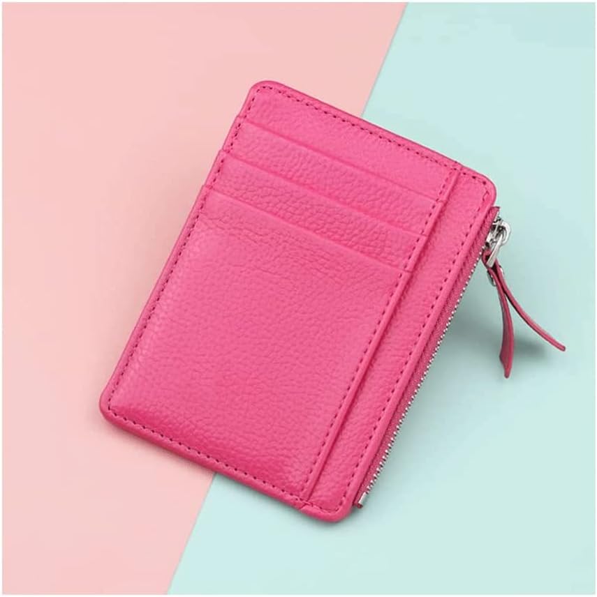 fhda Classic Pu Leather Wallet Small Short Zipper Card Case Purse Portable Women's Card Slots Minimalist Front Pocket
