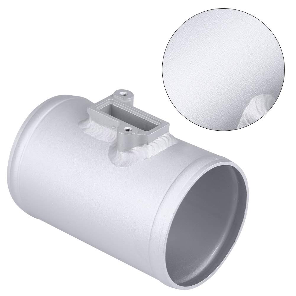 KIMISS Misuratore di portata adattatore adattatore di aspirazione per base per MAF 75mm (Argento)=2.5l 2011 intake