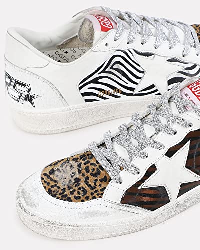 Image of Golden Goose Ball Star Zebra Leather, Brown Black /White (Medium, numeric 8)