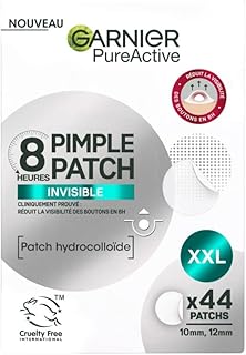 GARNIER Pure Active - Patch Bouton Pack XXL - Réduit L'Apparence des Boutons en 8H* - Cliniquement Prouvé - Invisible & Ultra-Fin - Technologie Hydrocolloïde - Vegan & Cruelty-Free - Homme & Femme