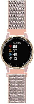 Leiou Compatible with Garmin vivoactive 4S Nylon Sport Mesh Bands Quick Release Watch Band (12#, 5.3
