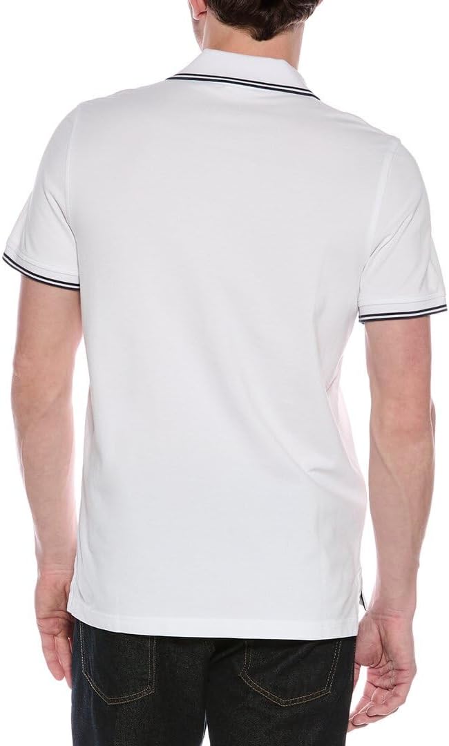 Brooks Brothers Mens Slim Fit Mesh Pique Stripe Tip Collar Short Sleeve Polo Shirt, - Image 2