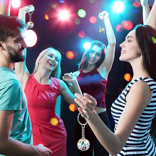 Porte-clés pendentif boule disco miroir pour cadeaux d'invités originaux - 7