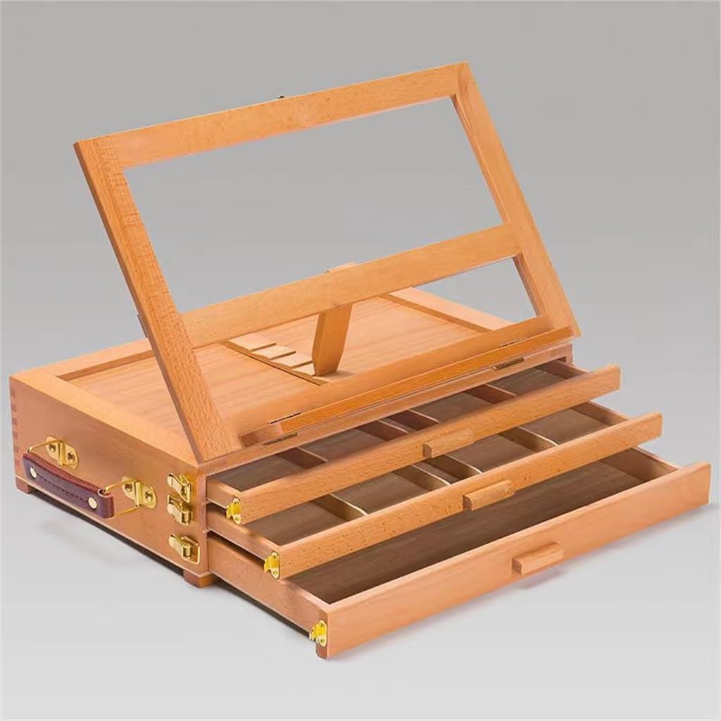 Multi-Layer Storage Picture Box Easel Art Drawer Type Multi-Functional Sketching Table