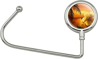 Beach Sunset Hibiscus Flower Hawaiian Purse Bag Hanger Holder Hook