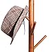 FILWH Bamboo Coat Rack Freestanding Coat Rack Tree Adjustable with 3 Sections & 8 Hooks Coat Hanger Stand for Bedroom Hallway Entryway Bedroom(Brown)
