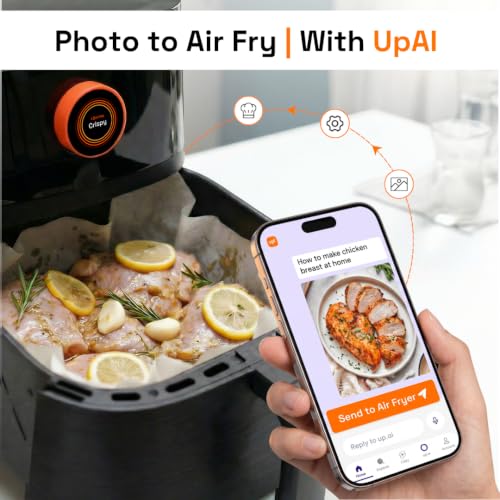 Image of Upliance Smart Air Fryer 5L | Powered by UpAI | Photo to Air Fry | Send Settings from Phone | Reels to Air Fry | AMOLED Touchscreen Dial | 2 Year Warranty
