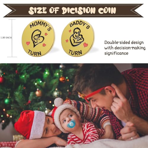 Image of New Parent Decision Coin Funny Pregnancy Gifts for First Time Moms Dads, Cute New Parents Gift Mommy Daddy Couples Gift Ideas, Gag Gift for Shower Birthday Fathers Day