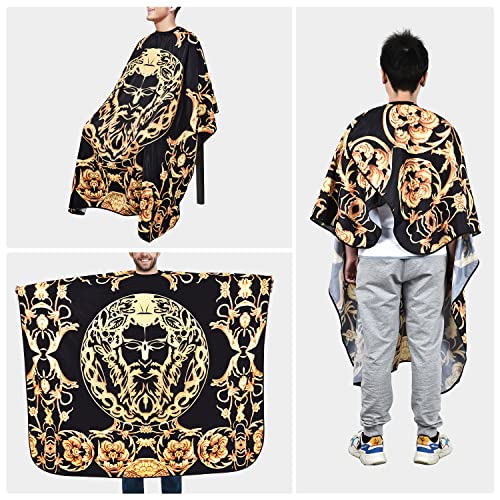 Capas de corte de cabelo para adultos à prova d'água profissional capa de barbeiro com fecho de pre