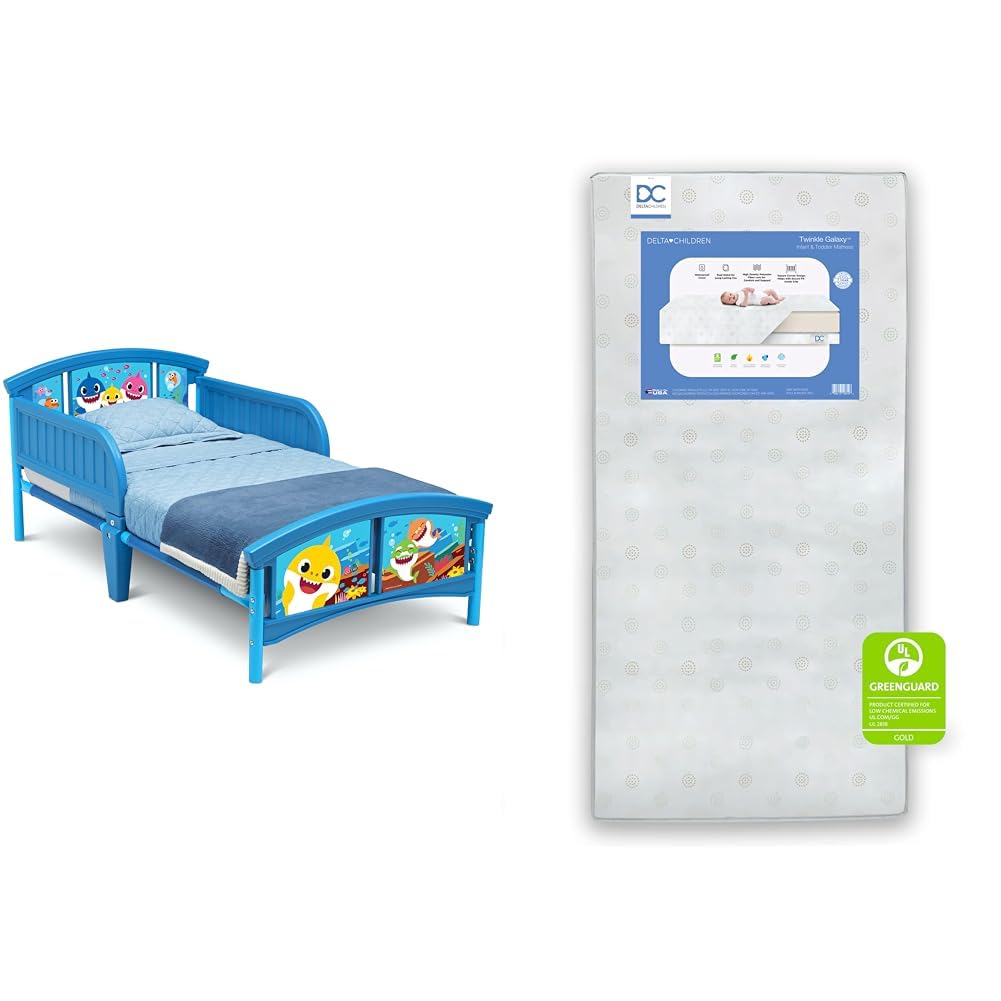 Cama Infantil Delta Children Baby Shark con Colchón