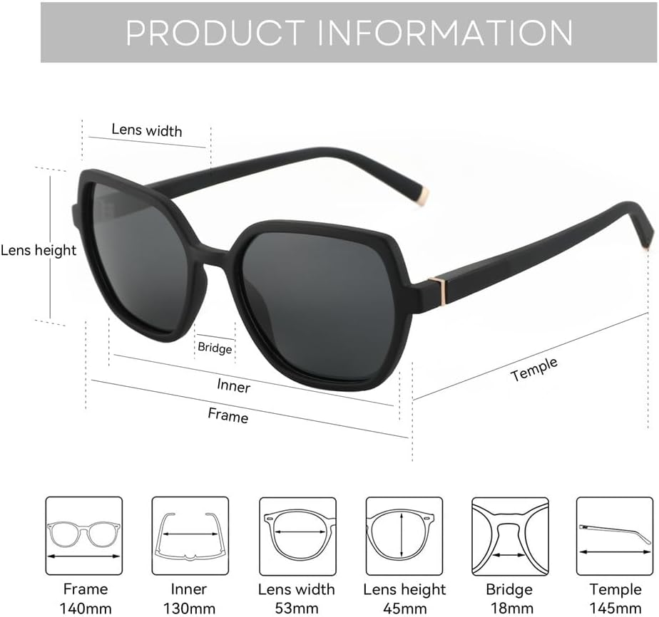 Polarized Sunglasses Women UV400 Protection Shade Ladies Sun Glasses