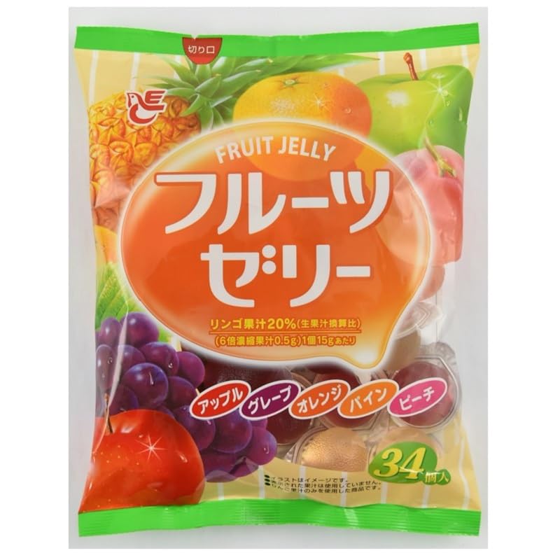 Amazon.co.jp: エースベーカリー フルーツゼリー 34個入 : 食品・飲料