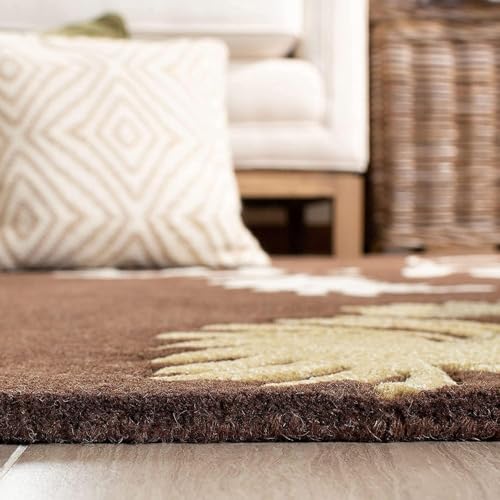 Image of Sifa Carpet Round Handmade Mid-Century Modern Abstract Premium Wool Entryway Foyer Living Room, Bedroom Kitchen Area Rug, Weight -21 Pund, Size-6x6 Feet (72x72 Inch Round)