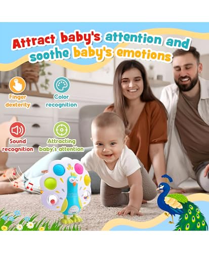 Image of Toddler Busy Cube with Press Buttons | Early Educational Sensory Toy for Finger Training & Decompression Play | Soft Sound Activity Toy for Babies - Pack of 1 (White)