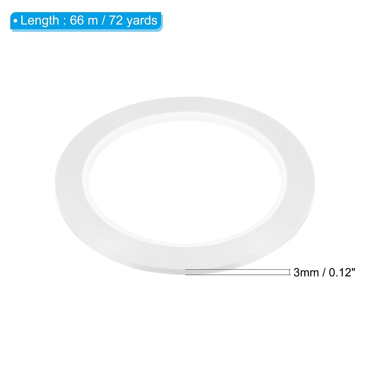 PATIKIL 1/8" Whiteboard Tape, 3 Pack Thin Dry Erase Tape 72 Yard for Graphic Chart Marking DIY Art with Plastic Scraper, White image 2