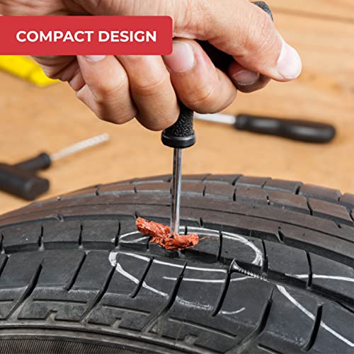 GADLANE 7PCS Kit Repara Pinchazos Moto sin Cámara - Kit de Reparación de Neumáticos de Emergencia para Coche, Motocicleta, Camión, ATV con 20 Mechas - imagen 7