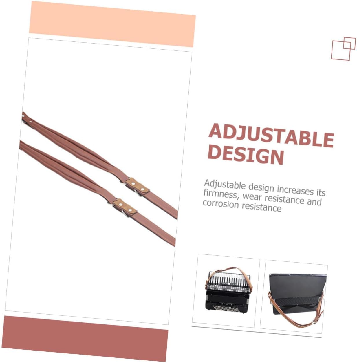 Kisangel 1 Set Accordion Shoulder Straps Durable Comfortable Music Instrument Accessories present for Musicians Stylish for Accordion Players