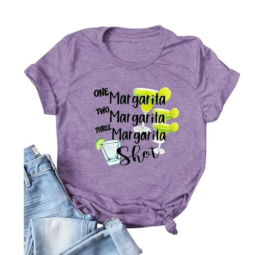 One Margarita Two Margarita Three Margarita Shot Women's Tee Shirt Drinking Shirt for Women