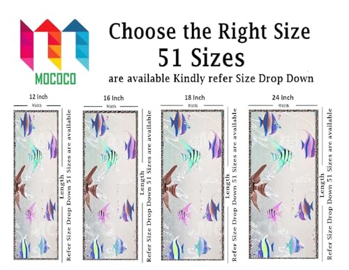 Image of MOCOCO Premium Vinyl Privacy Stained Window Glass Sticker (24x84 Inch) - Self-Adhesive Decorative Film Opaque Sheet Tint Wallpaper for Glass Cover Window, Door, Office, Home.| Anti-UV. Aquarium Fish