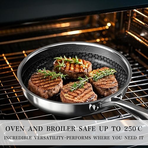 RIOVARM Acciai inossidabili Set pentole e padelle con coperchi Induzione Antiaderente Set cucina essenziale Suitable for ovens Padella Pentola Casserole - immagine 6