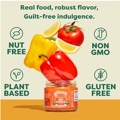 Growee Foods Vegan Trio - Spiced Mango Spread, Three Pepper Spread & Curry Zucchini Sandwich Spread - Creamy Vegan Spread, Gluten-Free, Plant-Based, Non-GMO, Nut-Free Dips and Spreads - 9 oz each