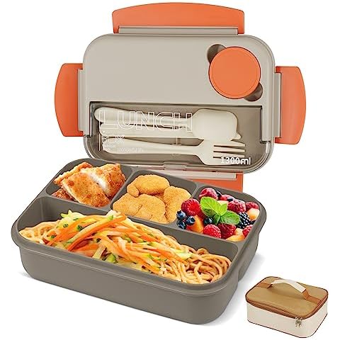 Aenmido 1300ml Leak-Proof Bento Box Set Cover