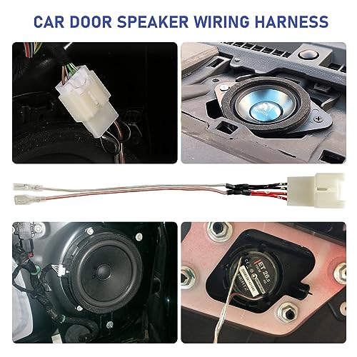 Image of Car Door Speaker Wiring Harness Replacement for 2011-2021 Ford F150 Escape Focus Mustang Mazda 2 3 6 CX5 Lincon Speaker Wire Adapter Connector Plug, 4PCS