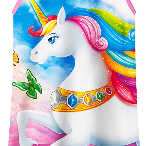 Lqsz Girls Nightgowns Tankini Nightdress Rainbow Unicorn Pajamas Dress Sleepwear Nightgowns For Girls 7 8T #TOP2