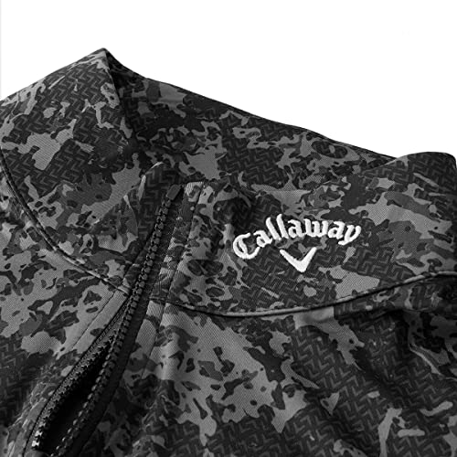Callaway Golf Mens Camo 1/4 Zip Pullover Sweater Caviar S - Image 3