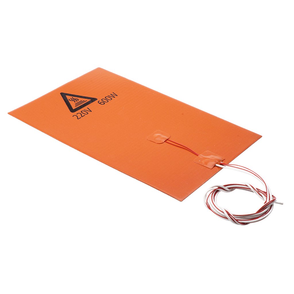 Alfombrilla Calefactora de Silicona para Impresora 3D para Cama Caliente, Almohadilla Calefactora, Pieza Calefactora, Calentamiento Rápido, Larga Vida, 200x300x3mm600w