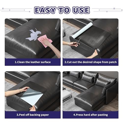 image for Besezx Leather Repair Patch Tape Kit, Self Adhesive Leather Repair for