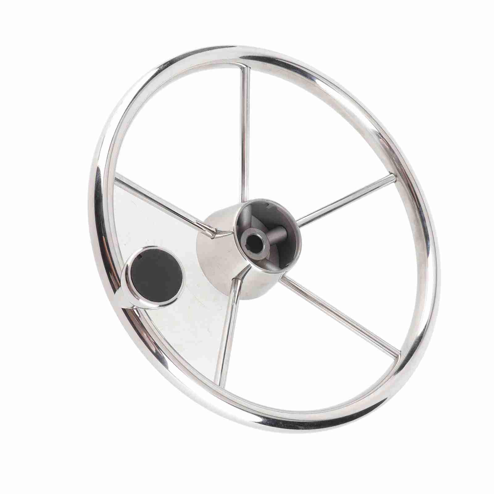 aqxreight 13 5in 5 Spoke Steering Wheel with Knob Stainless Steel Marine Boat Accessories 3 4in Shaft Standard Boat Steering Wheel5 Spoke WheelSteering Wheel ReplacementBoat Suppli