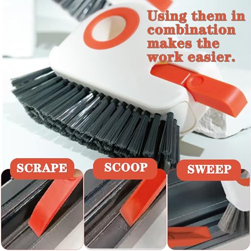 Image of 2 in 1 Groove Cleaning Brush,New Window Track Cleaning Tools Multifunction Grout Cleaner Tool with Tweezers and Scraper for Sliding Door Track, Window Seal, Sill (Gray 2 Pcs)