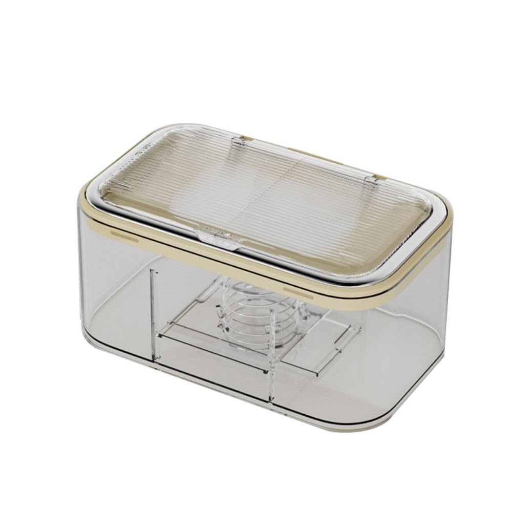 Wet Wipes Dispenser Large Capacity Wipe Holder Container Seal-Designed Wipe Dispenser Box for Home Kitchen Bathroom(silver&beige)