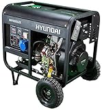Hyundai HY-DHY6000LEK GENERADOR Diesel, 14 litros, Negro/Plata