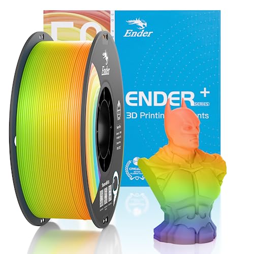 Image of Official CREALITY 3D Printer Filament 1.75mm, Rainbow PLA+ Plus Pro Filament Toughness Upgraded, Ender PLA + Rainbow, 1kg Spool (2.2lbs), Dimensional Accuracy ±0.02mm, Fit Most 3D Printers