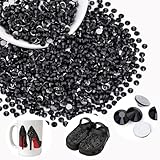 2000PCS SS16/4mm Glass Crystal Rhinestones (Jet Black), Flatback Black Rhinestones for Bedazzling Crafting DIY Crafts Nail Art Makeup Decoration, Gems Diamond Charms for Tumbler Shoes Clothing Mug