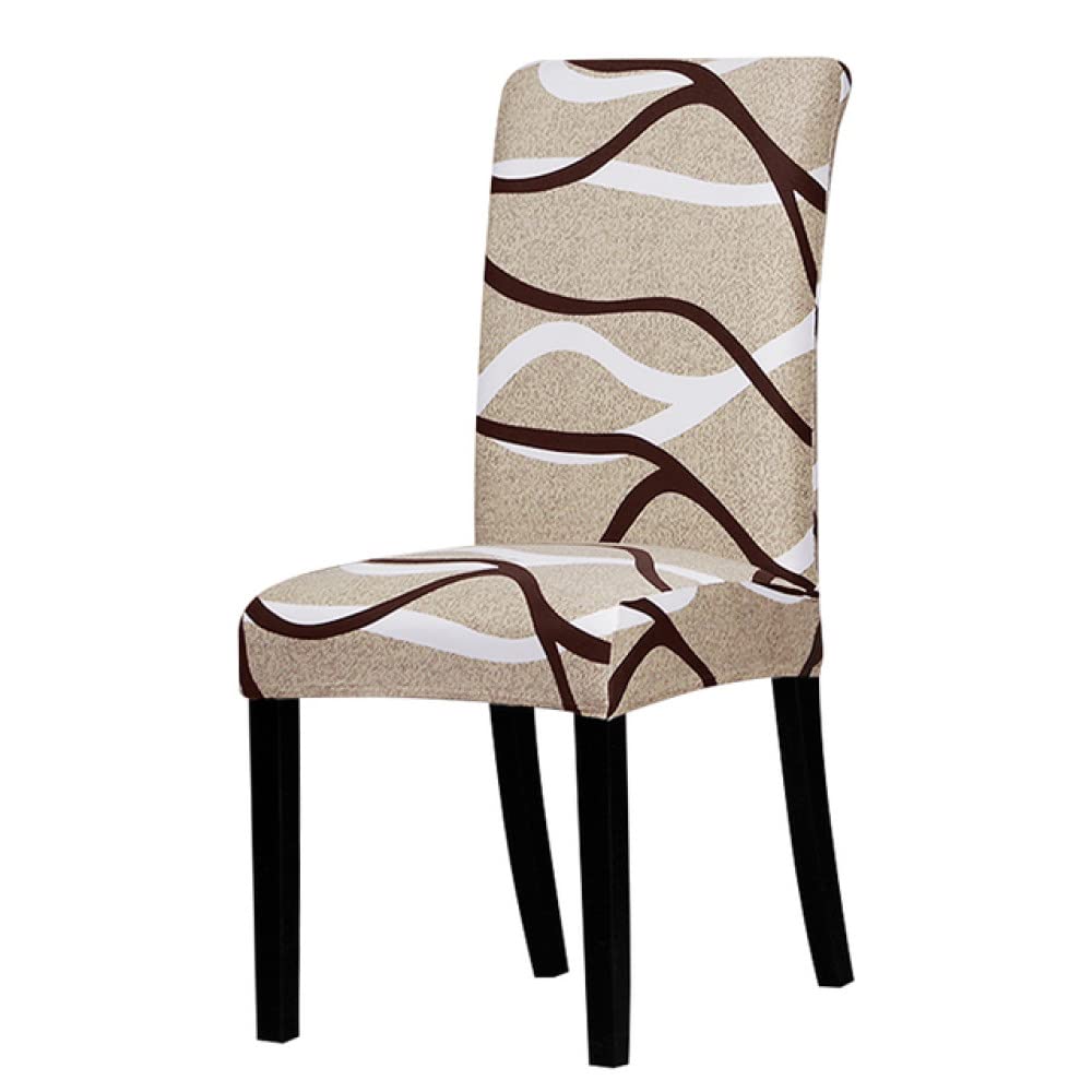 Housse de chaise extensible imprimée en spandex pour salle à manger