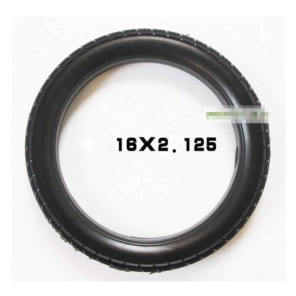Xiaoxu Pneumatici per Scooter elettrici Fuoristrada, 16x2.125 Pneumatici pieni antideflagranti, gommapiuma a Celle microchiuse, Elevata Elasticità, esenti da Manutenzione, Pneumatici da Gara
