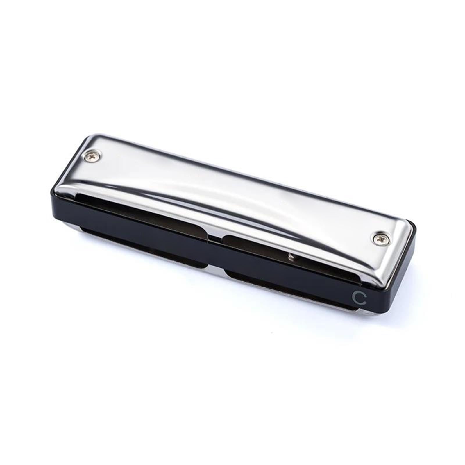 Zestaw Harmonijkowy Harmonijka Ustna 10-otworowa Blues Harp Organy Ustne Klucz CA Bb DEFG Instrument Muzyczny Dla Początkujących Z Pudełkiem Srebrny Pokrowiec(D tone)