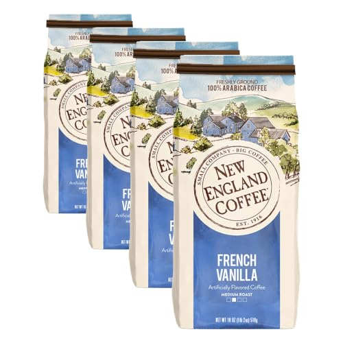 Image of New England Coffee French Vanilla Ground Coffee 18oz (Pack of 4)