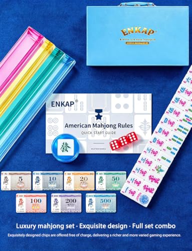 Premium Juego de Mahjong Americano con Accesorios miniatura 3