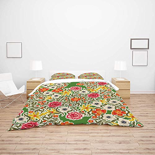 Parure de lit ultra doux et durable en polyester imprimé floral